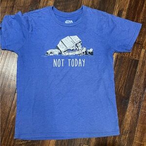 Star Wars Blue Men’s T-Shirt with AT-AT Graphic